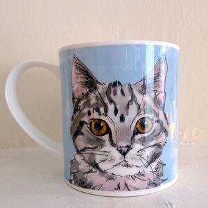RARE: Dunoon Pawtraits Handmade Ceramic Tea Mug/Cat Portrait/Art/Cat Lover Gift